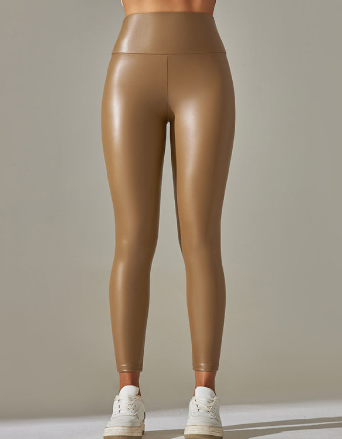 SHOPIQAT New Plus Size High Waist Tight PU Leather Colorful Yoga Leggings - Premium  from shopiqat - Just $6.500! Shop now at shopiqat