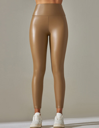 SHOPIQAT New Plus Size High Waist Tight PU Leather Colorful Yoga Leggings - Premium  from shopiqat - Just $6.500! Shop now at shopiqat
