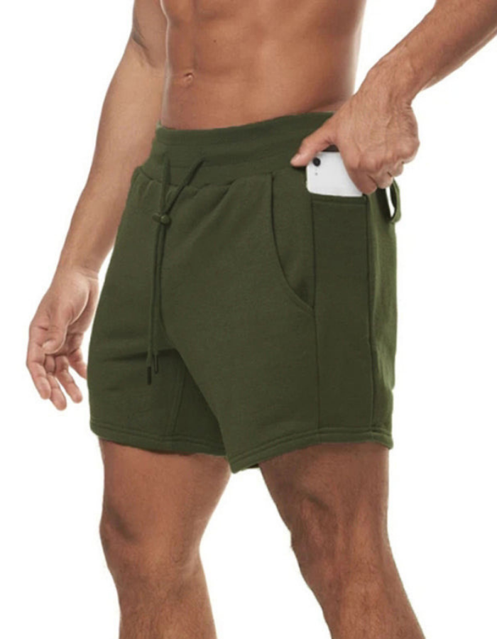 SHOPIQAT Sports Gym Men's Multi Pocket Hanging Towel Running Training Shorts - Premium  from shopiqat - Just $5.760! Shop now at shopiqat
