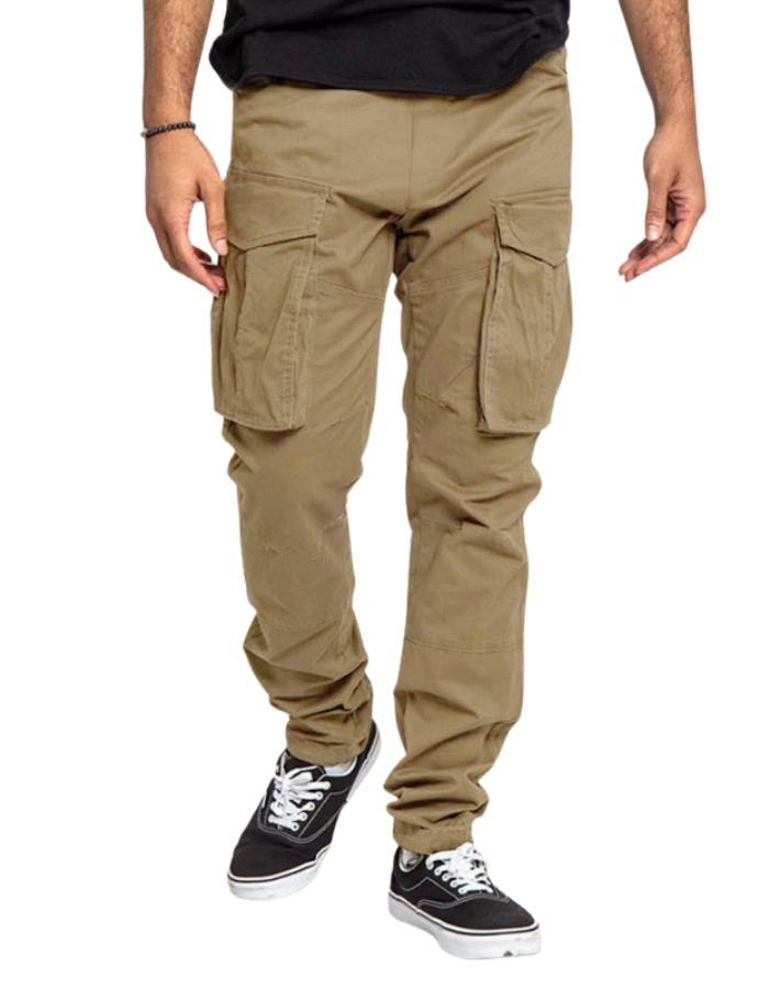 SHOPIQAT Men's Solid Colour Multi-Pocket Casual Cargo Pants - Premium  from shopiqat - Just $10.500! Shop now at shopiqat