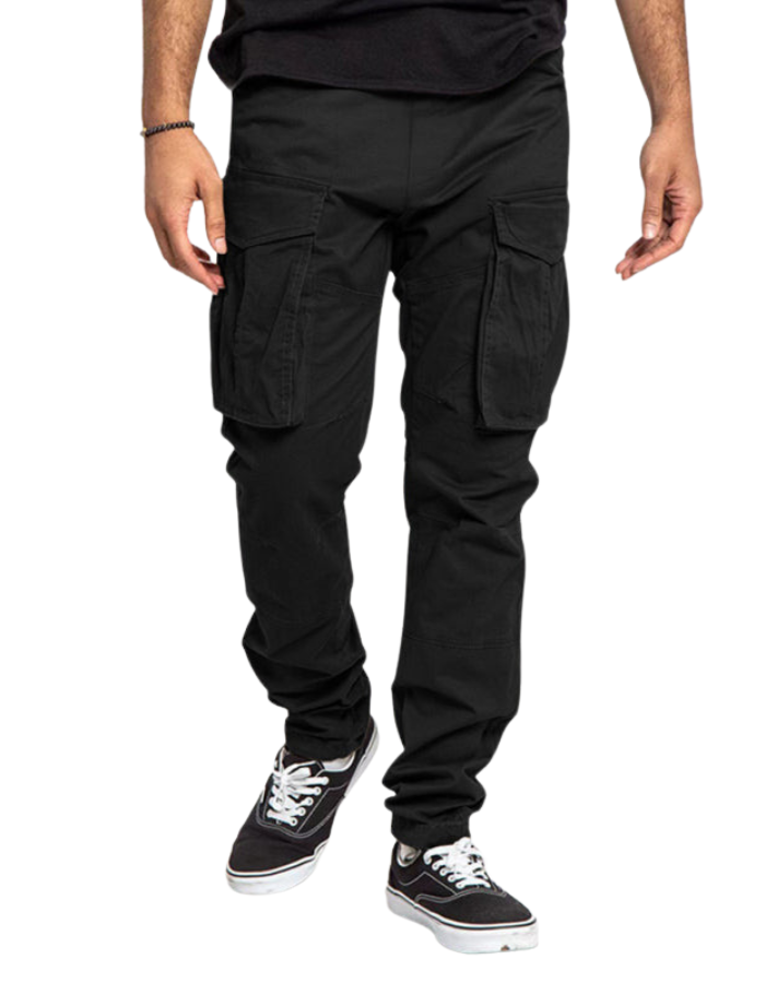 SHOPIQAT Men's Solid Colour Multi-Pocket Casual Cargo Pants - Premium  from shopiqat - Just $10.500! Shop now at shopiqat