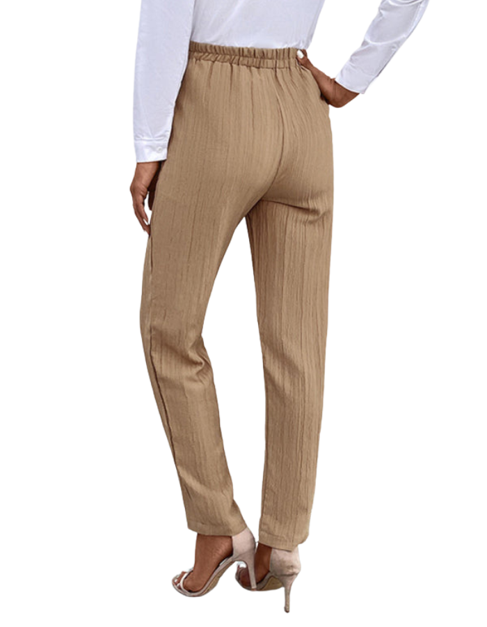 SHOPIQAT Casual Elastic Waist Pleated Women's Pants - Premium  from shopiqat - Just $8.800! Shop now at shopiqat