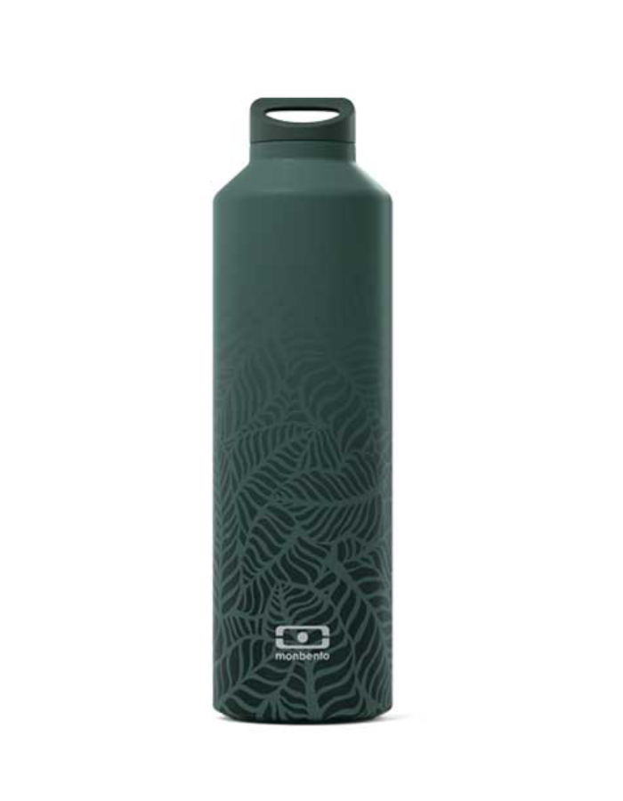 Monbento - MB Steel Graphic Jungle Water Bottle - Stainless Steel - 0.500 L