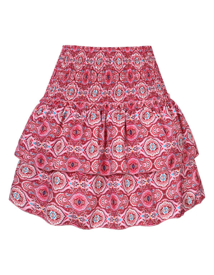 SHOPIQAT Women's Fashion Ruffled Floral Half-Length Pleated Skirt - Premium  from shopiqat - Just $6.900! Shop now at shopiqat