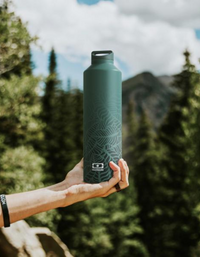 Monbento - MB Steel Graphic Jungle Water Bottle - Stainless Steel - 0.500 L