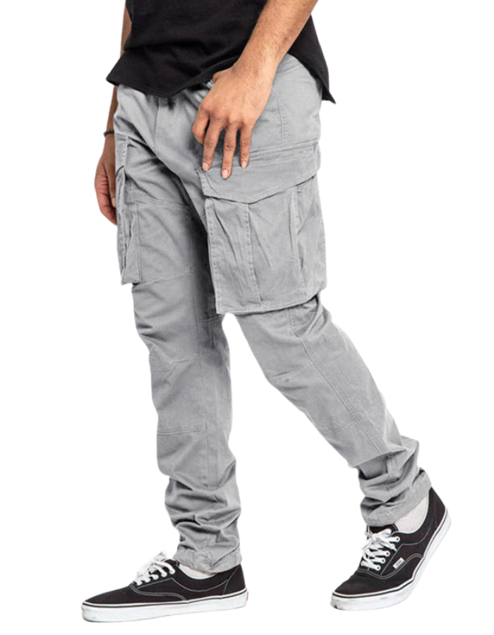 SHOPIQAT Men's Solid Colour Multi-Pocket Casual Cargo Pants - Premium  from shopiqat - Just $10.500! Shop now at shopiqat