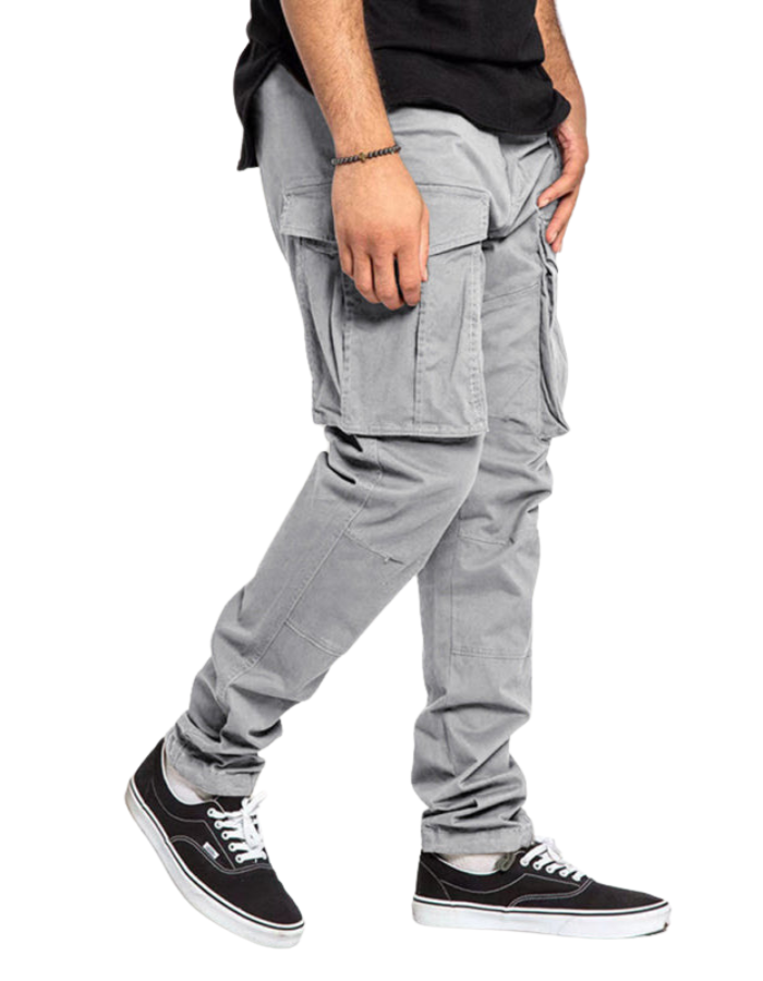 SHOPIQAT Men's Solid Colour Multi-Pocket Casual Cargo Pants - Premium  from shopiqat - Just $10.500! Shop now at shopiqat