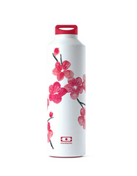 Monbento - MB Steel Graphic Blossom Water Bottle - Stainless Steel - 0.500 L