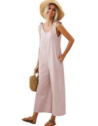 SHOPIQAT Tie Shoulder Jumpsuit