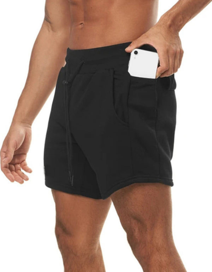 SHOPIQAT Sports Gym Men's Multi Pocket Hanging Towel Running Training Shorts - Premium  from shopiqat - Just $7.900! Shop now at shopiqat