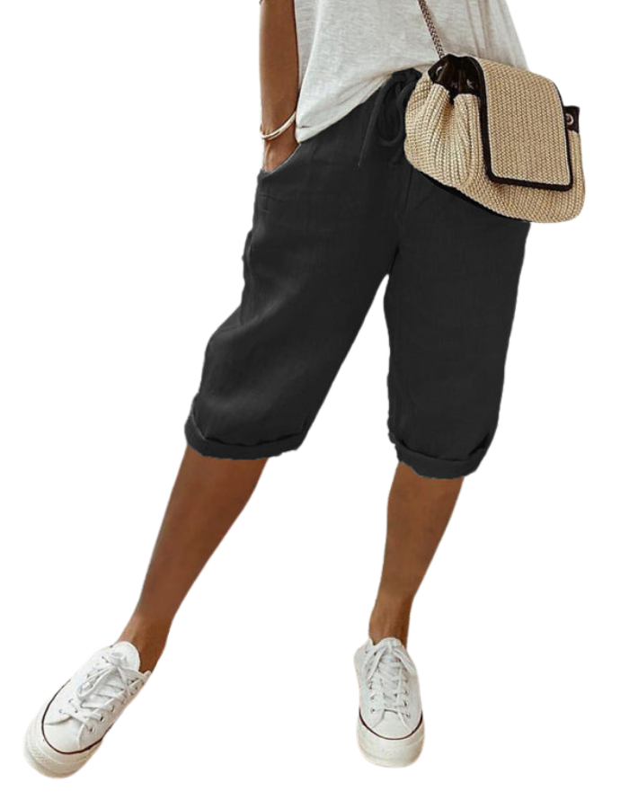SHOPIQAT New Women's Pocket Elastic Casual Trousers - Premium  from shopiqat - Just $6.950! Shop now at shopiqat