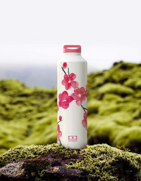 Monbento - MB Steel Graphic Blossom Water Bottle - Stainless Steel - 0.500 L