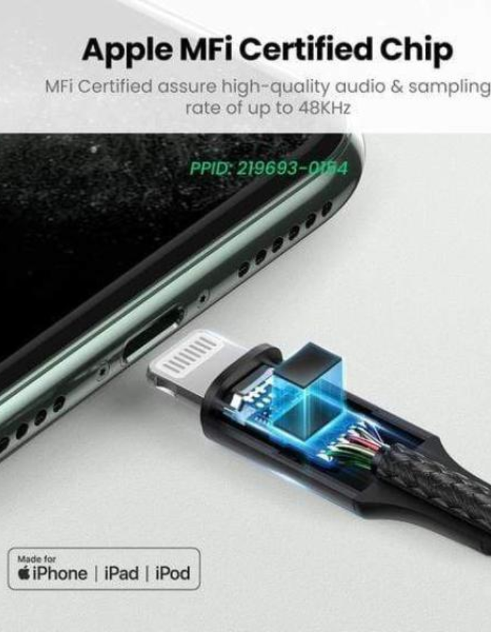 Ugreen MFi Lightning to 3.5mm Aux Cable for iPhone 2M