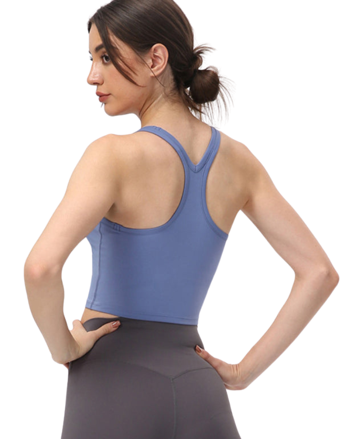 SHOPIQAT Yoga Vest with Chest Pads Antibacterial Nude Sports Bra - Premium  from shopiqat - Just $6.300! Shop now at shopiqat