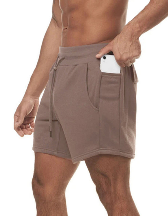 SHOPIQAT Sports Gym Men's Multi Pocket Hanging Towel Running Training Shorts - Premium  from shopiqat - Just $7.900! Shop now at shopiqat