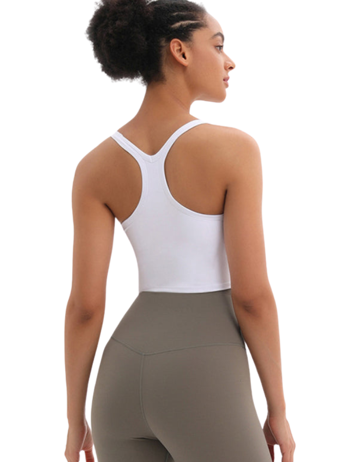 SHOPIQAT Yoga Vest with Chest Pads Antibacterial Nude Sports Bra - Premium  from shopiqat - Just $6.300! Shop now at shopiqat