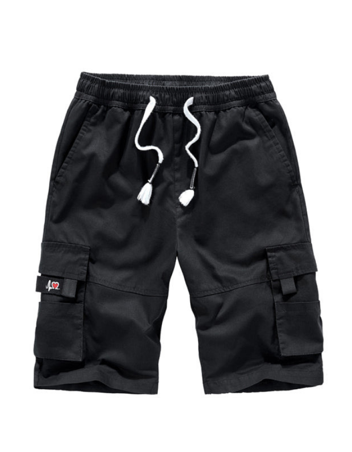 SHOPIQAT Men's Solid Colour Casual Multi-Pocket Cargo Shorts - Premium  from shopiqat - Just $8.600! Shop now at shopiqat