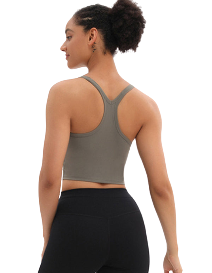 SHOPIQAT Yoga Vest with Chest Pads Antibacterial Nude Sports Bra - Premium  from shopiqat - Just $6.300! Shop now at shopiqat