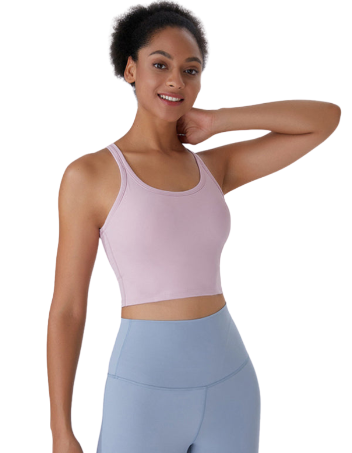 SHOPIQAT Yoga Vest with Chest Pads Antibacterial Nude Sports Bra - Premium  from shopiqat - Just $6.300! Shop now at shopiqat
