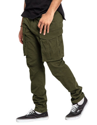 SHOPIQAT Men's Solid Colour Multi-Pocket Casual Cargo Pants