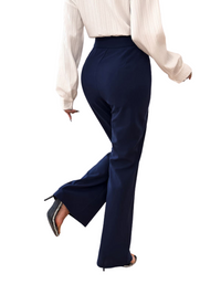 SHOPIQAT Women's New Elegant Solid Colour Slim Fit Flared Trousers - Premium  from shopiqat - Just $9.230! Shop now at shopiqat
