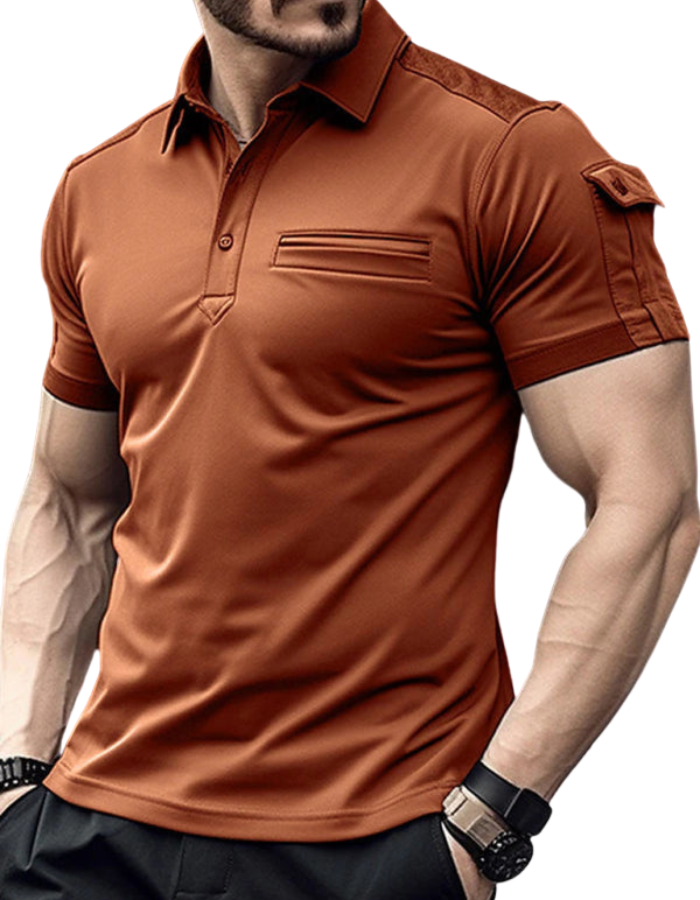SHOPIQAT New Pocket Men's Muscle Sports Polo Shirt - Premium  from shopiqat - Just $8.500! Shop now at shopiqat