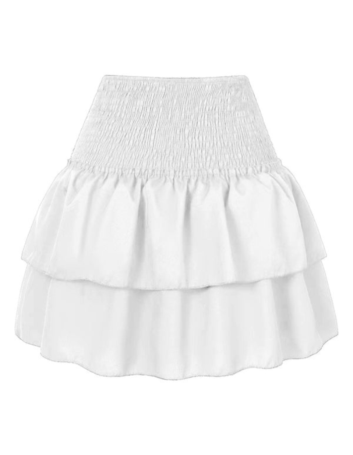 SHOPIQAT Women's Fashion Ruffled Floral Half-Length Pleated Skirt - Premium  from shopiqat - Just $6.900! Shop now at shopiqat