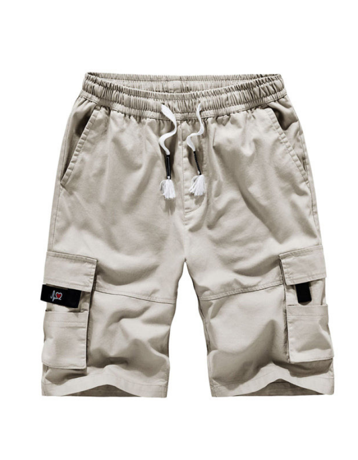 SHOPIQAT Men's Solid Colour Casual Multi-Pocket Cargo Shorts - Premium  from shopiqat - Just $8.600! Shop now at shopiqat