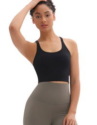 SHOPIQAT Yoga Vest with Chest Pads Antibacterial Nude Sports Bra - Premium  from shopiqat - Just $6.300! Shop now at shopiqat