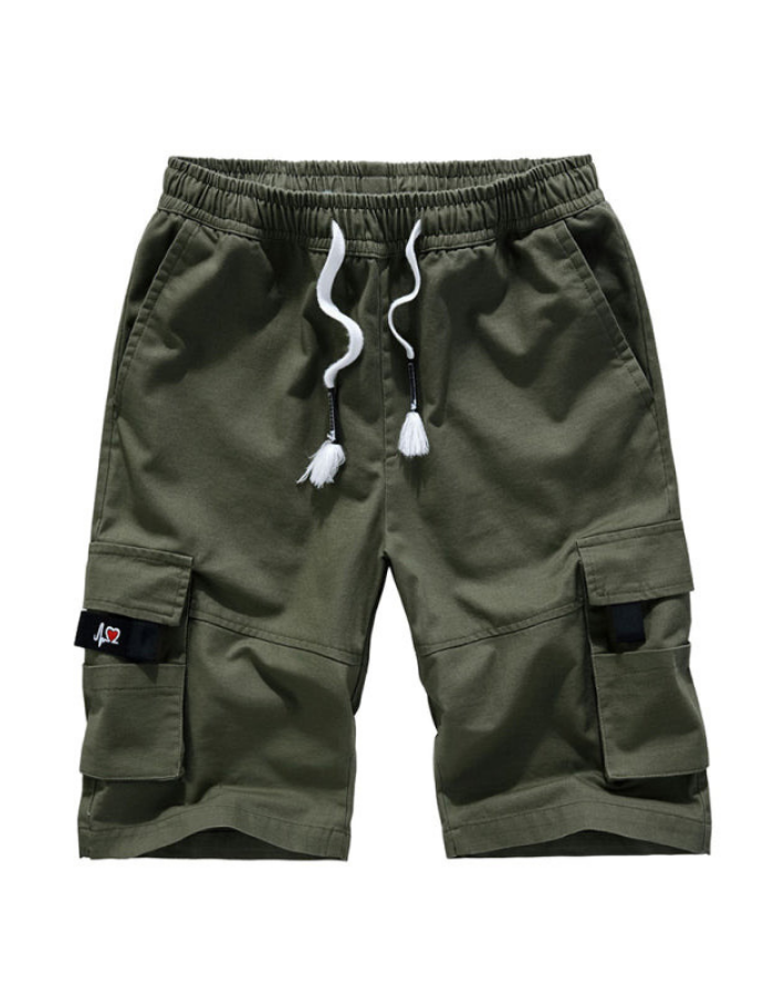 SHOPIQAT Men's Solid Colour Casual Multi-Pocket Cargo Shorts - Premium  from shopiqat - Just $8.600! Shop now at shopiqat