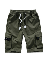 SHOPIQAT Men's Solid Colour Casual Multi-Pocket Cargo Shorts - Premium  from shopiqat - Just $8.600! Shop now at shopiqat