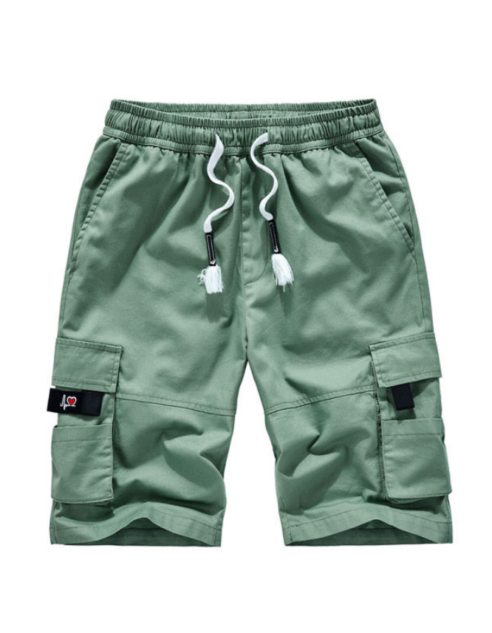 SHOPIQAT Men's Solid Colour Casual Multi-Pocket Cargo Shorts - Premium  from shopiqat - Just $8.600! Shop now at shopiqat