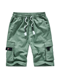 SHOPIQAT Men's Solid Colour Casual Multi-Pocket Cargo Shorts - Premium  from shopiqat - Just $8.600! Shop now at shopiqat
