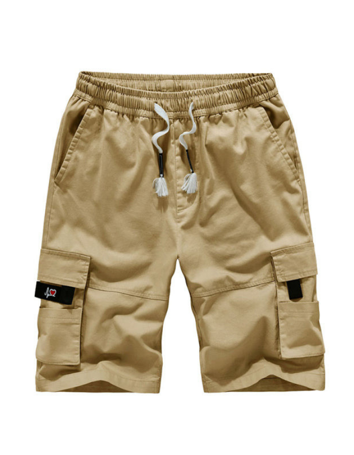 SHOPIQAT Men's Solid Colour Casual Multi-Pocket Cargo Shorts - Premium  from shopiqat - Just $8.600! Shop now at shopiqat