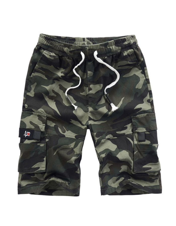 SHOPIQAT Men's Solid Colour Casual Multi-Pocket Cargo Shorts - Premium  from shopiqat - Just $8.600! Shop now at shopiqat