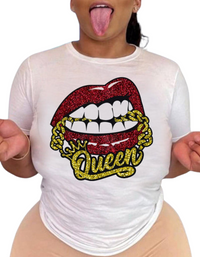 SHOPIQAT Leopard Lips Round Neck Short-Sleeved T-Shirt - Premium  from shopiqat - Just $5.500! Shop now at shopiqat