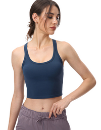 SHOPIQAT Yoga Vest with Chest Pads Antibacterial Nude Sports Bra - Premium  from shopiqat - Just $6.300! Shop now at shopiqat