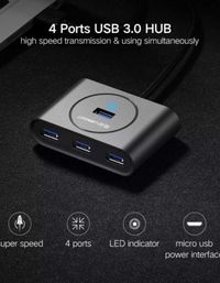 Ugreen 4-in-1 USB 3.0 Data Hub 0.5M