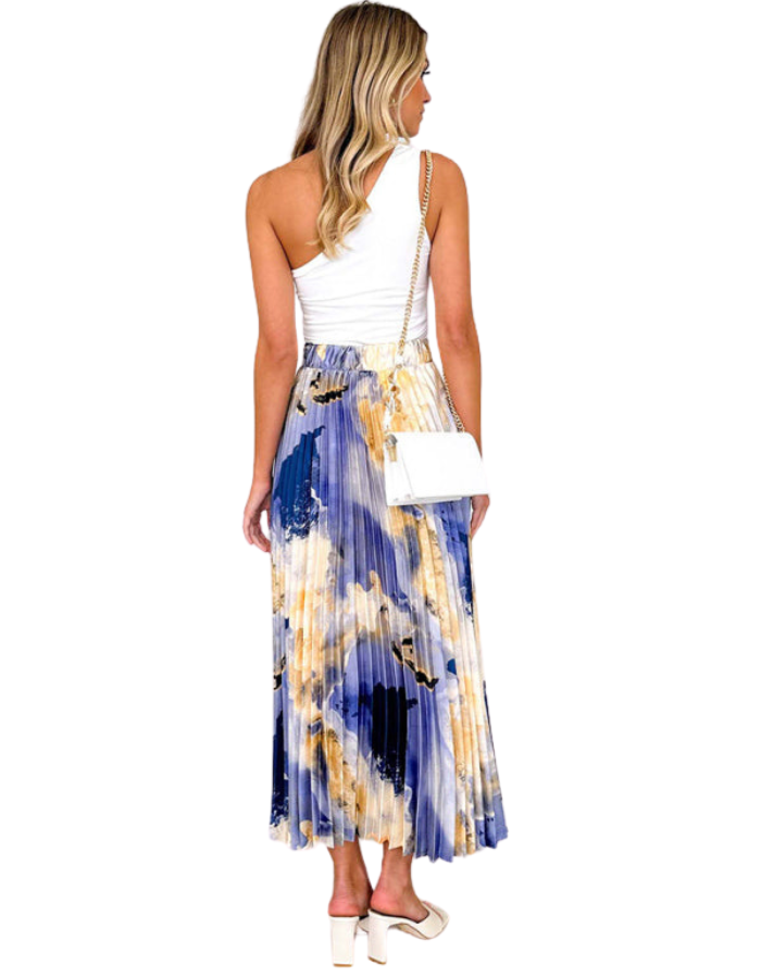 SHOPIQAT Women's Printed Draped A-Line Pleated Skirt - Premium  from shopiqat - Just $8.900! Shop now at shopiqat