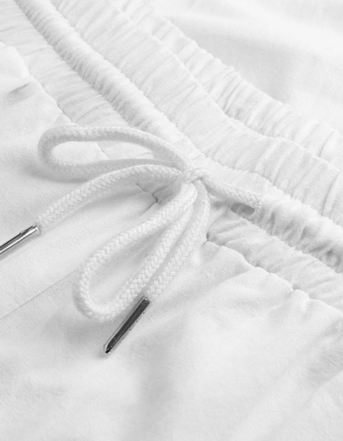 SHOPIQAT Men's Woven Cotton Linen Loose Casual Drawstring Trousers - Premium  from shopiqat - Just $7.950! Shop now at shopiqat
