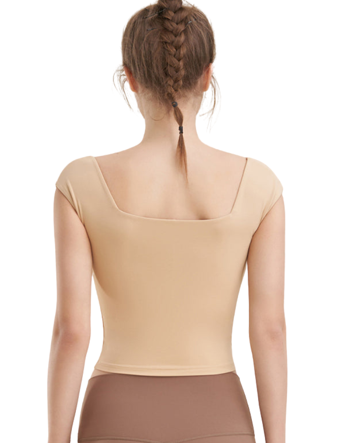 SHOPIQAT Square Neck Sports Tight Tank Yoga Top - Premium  from shopiqat - Just $6.700! Shop now at shopiqat