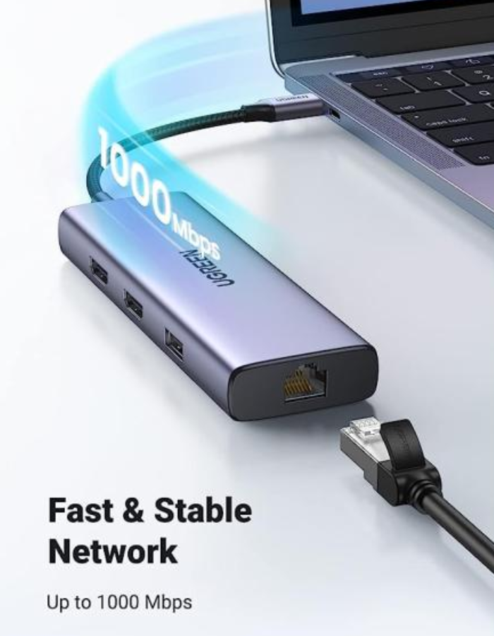 Ugreen USB C Hub Dual HDMI Adapter, 9-in-1 USB C Docking Station
