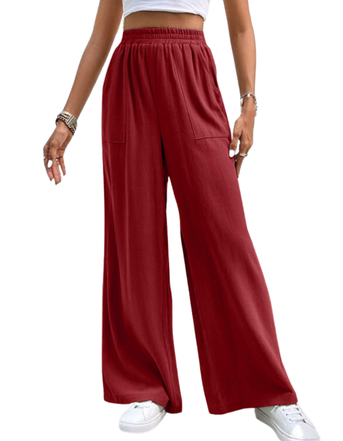 SHOPIQAT New Women's Mid-Waist Straight Pants - Premium  from shopiqat - Just $7.650! Shop now at shopiqat