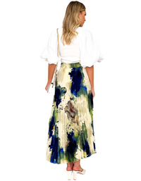 SHOPIQAT Women's Printed Draped A-Line Pleated Skirt - Premium  from shopiqat - Just $8.900! Shop now at shopiqat