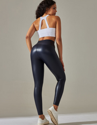 SHOPIQAT New Plus Size High Waist Tight PU Leather Colorful Yoga Leggings - Premium  from shopiqat - Just $6.500! Shop now at shopiqat