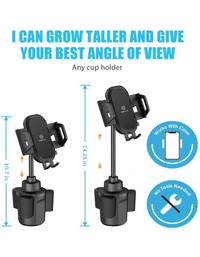 Wixgear Car Cup Holder Phone Mount Adjustable