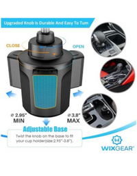 Wixgear Car Cup Holder Phone Mount Adjustable