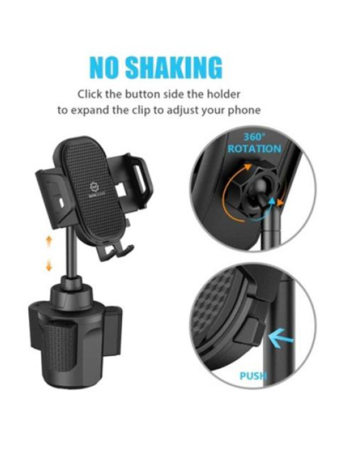 Wixgear Car Cup Holder Phone Mount Adjustable