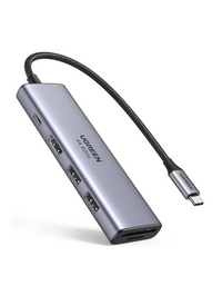 Ugreen USB C Hub 4K 60Hz, 6-in-1 USB C to USB Adapter with 100W PD