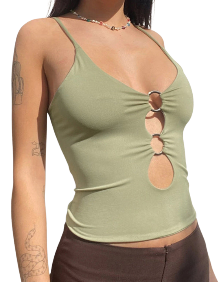 SHOPIQAT Fashionable Chest Hollow Out Navel Slimming Camisole Top - Premium  from shopiqat - Just $5.200! Shop now at shopiqat